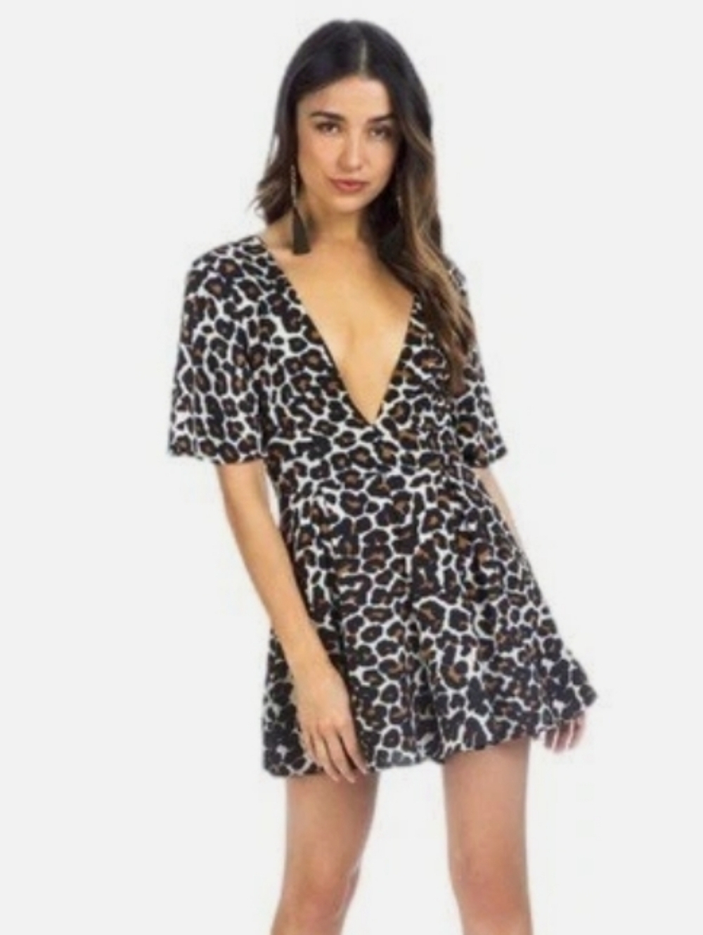 Show Me Your Mumu Tallara cheetah print romper M